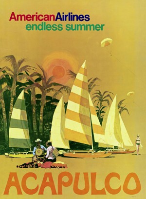 American Airlines endless summer Acapulco poster